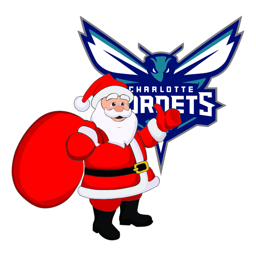 Charlotte Hornets Santa Claus Logo iron on paper